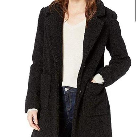 black fuzzy coat